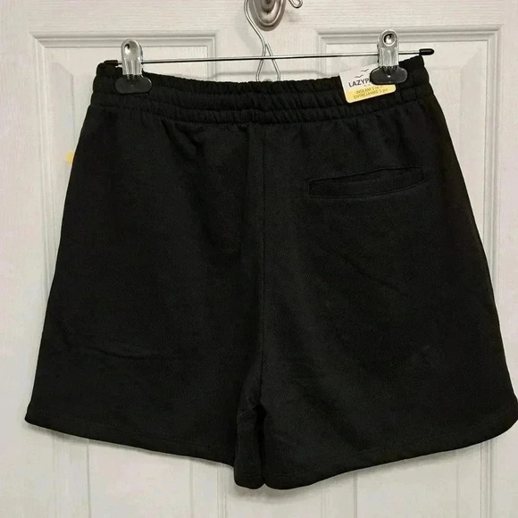NWT Lazy Pants High Rise Shorts Small Sweat Shorts Black Jogger Shorts 5" inseam - Picture 3 of 11
